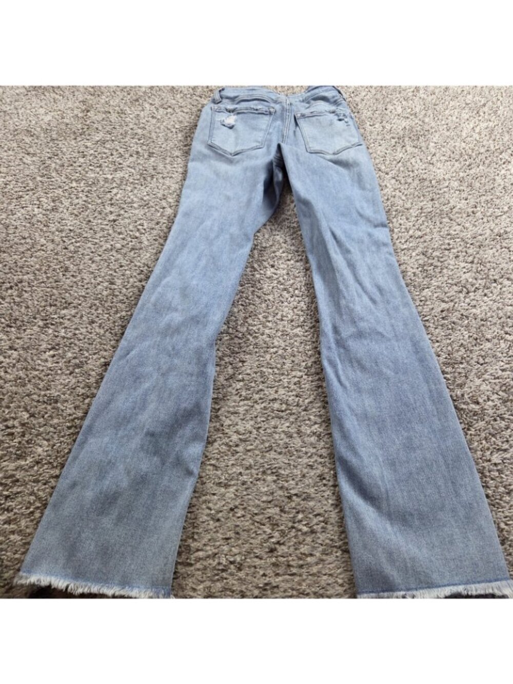Vervet Jeans Womens 25 Slim Denim Raw Hem Distressed Light Wash - Picture 5 of 6